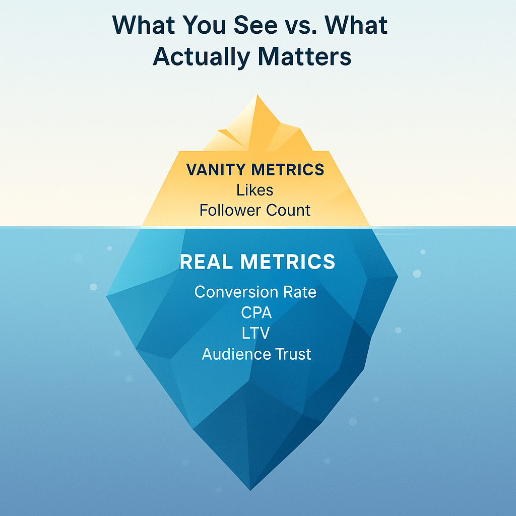 vanity metrics vs real conversion metrics in influencer marketing