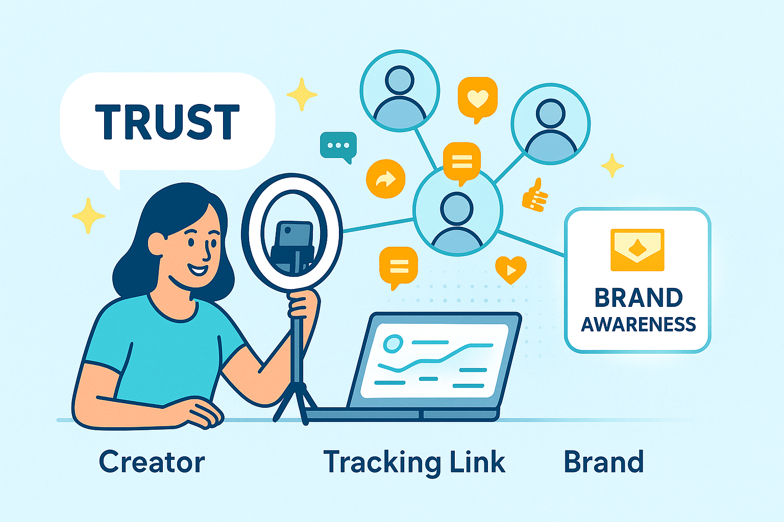 Influencer trust diagram