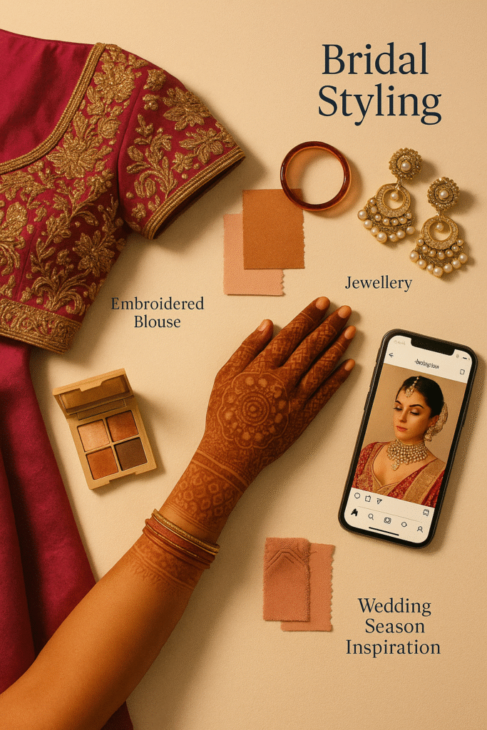 Indian wedding fashion editorial collage