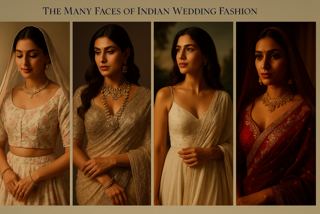 Indian wedding fashion aesthetic grid
