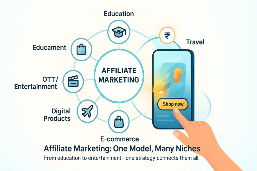 Expanding affiliate opportunities beyond physical products in India