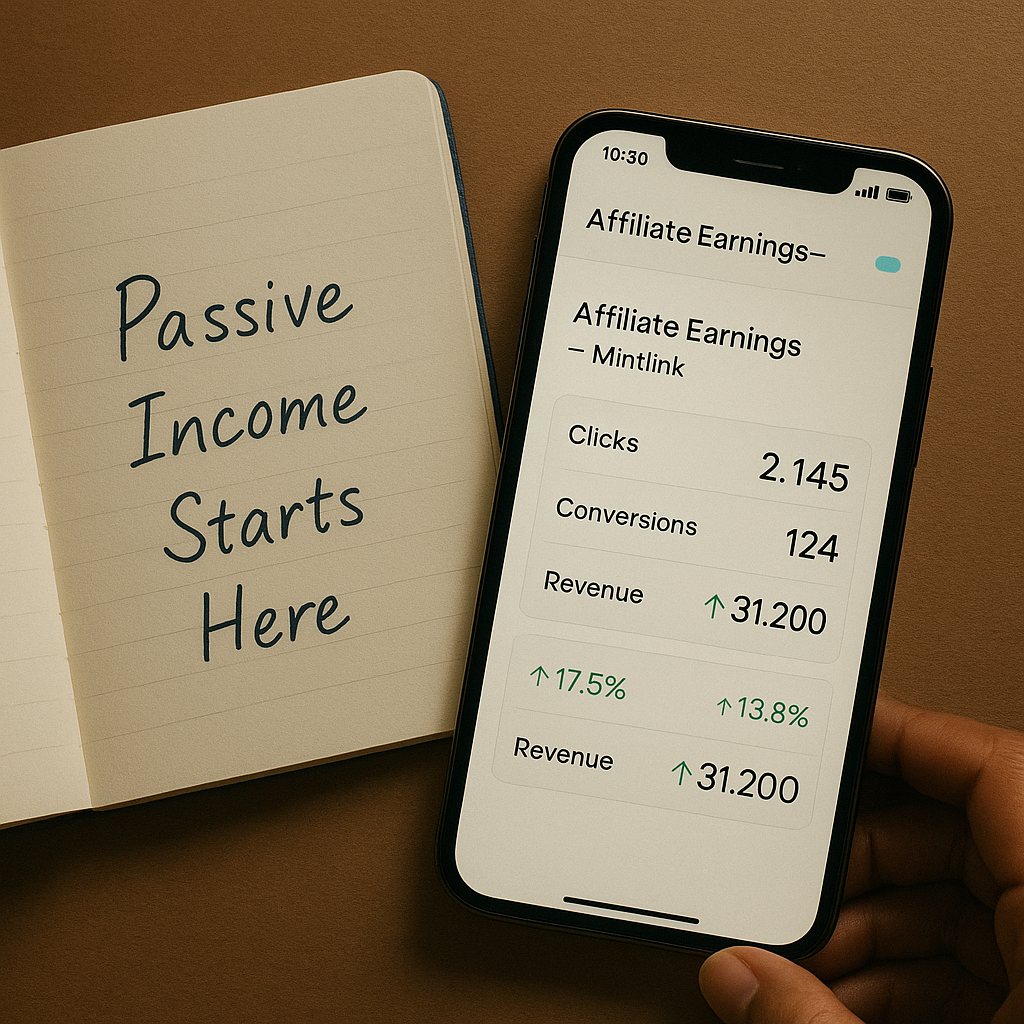 Mintlink affiliate earnings dashboard